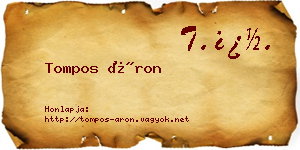 Tompos Áron névjegykártya